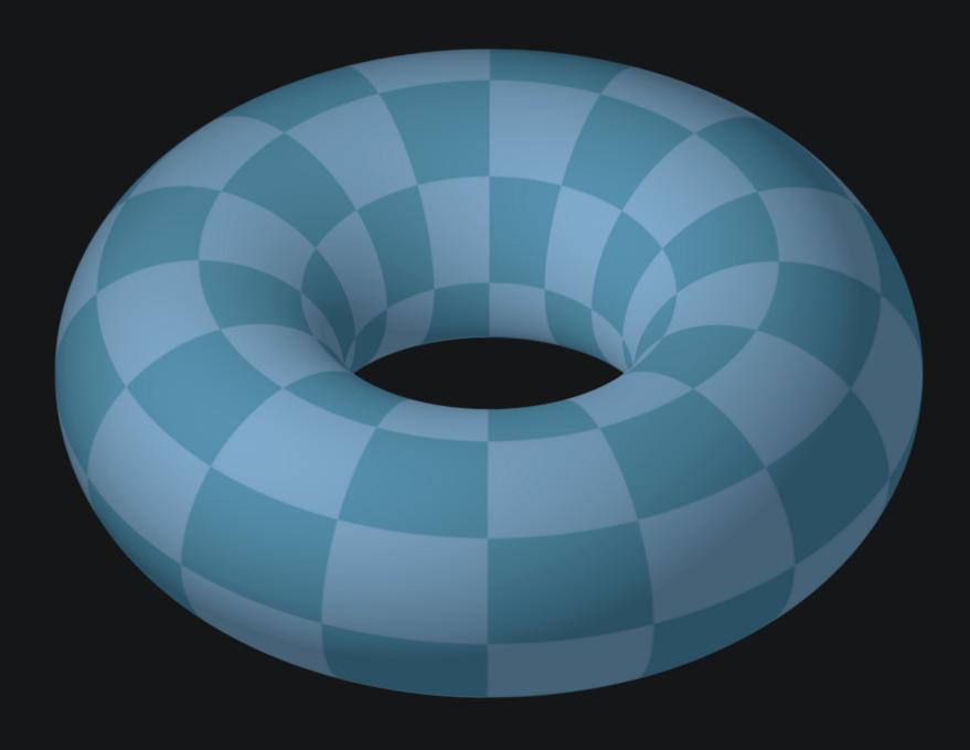 A digital rendering of
        a torus.