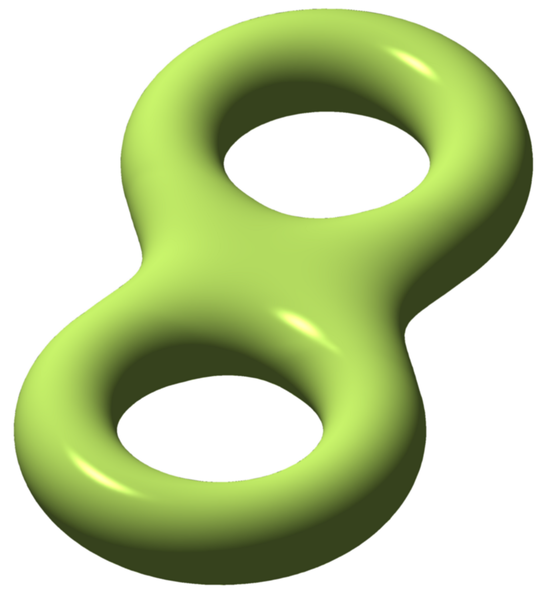 A digital rendering
        of a double torus.